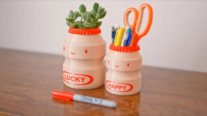 Yakult Plant Pot & Pencil Holder