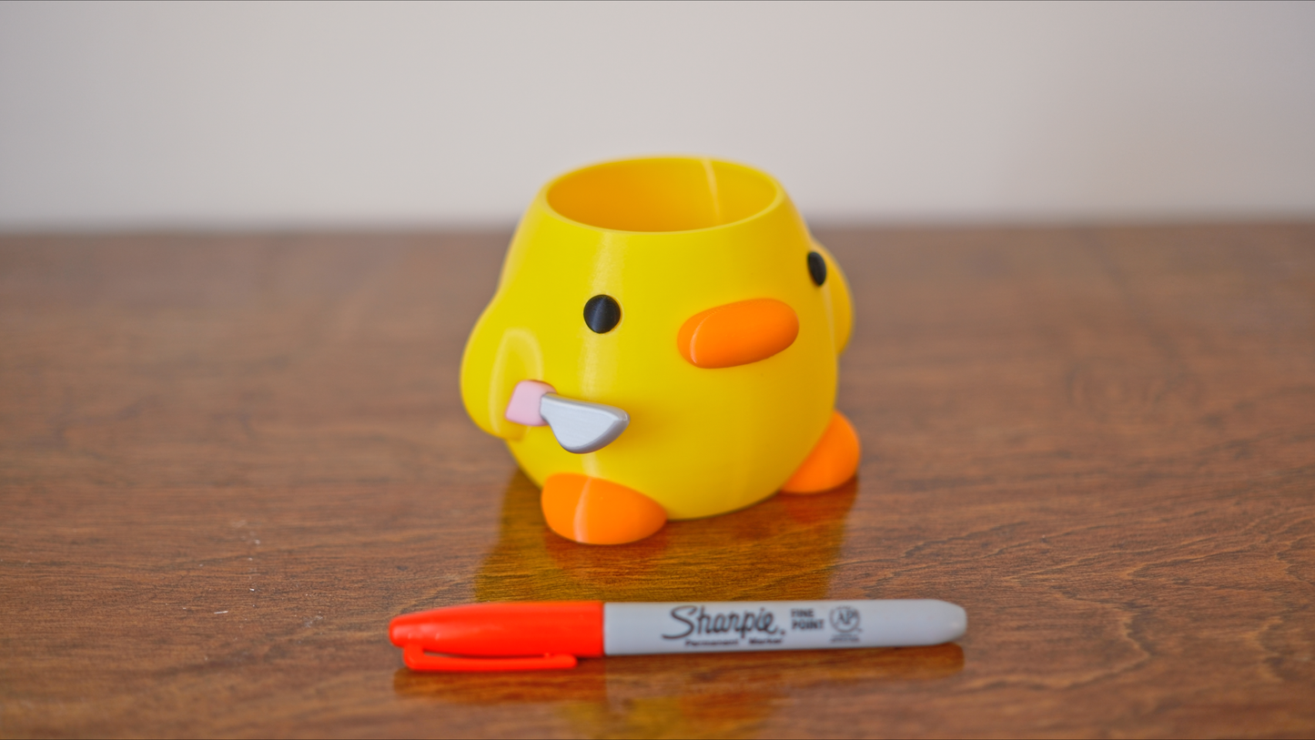 Knife Duck Meme Planter & Pencil Holder
