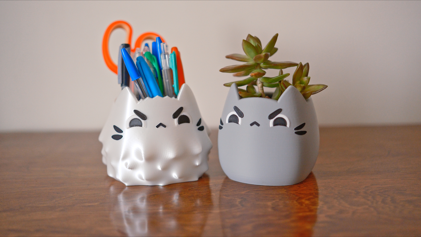 Angry Cat Planter & Pen Holder