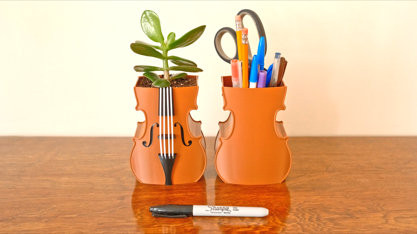 Violin Planter or Pen Holder